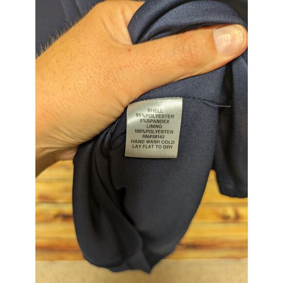 MUSETTE Womens Sz 10 Turquoise & Black Color Block Form Fitting Sleeveless Dress - Picture 6 of 8